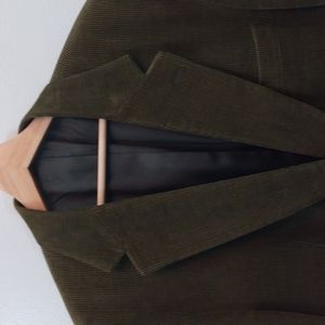 Vintage Land's End Olive Cotton Corduroy Sport Jacket 42L